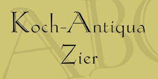 Шрифт Koch Antiqua